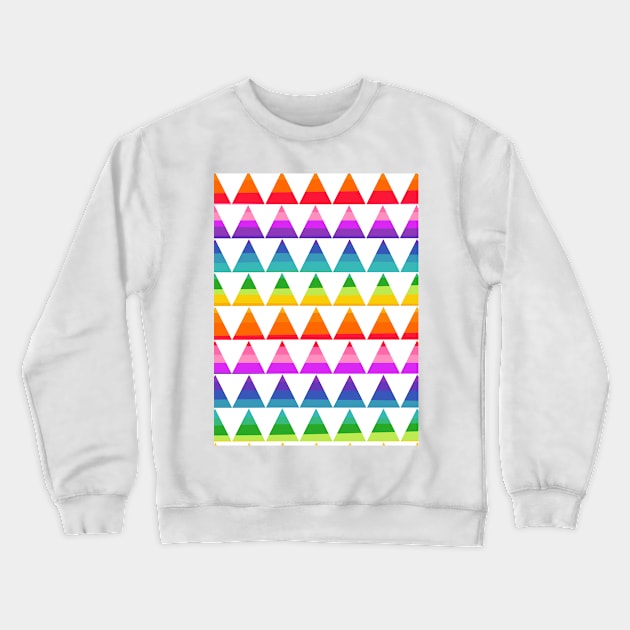 Rainbow Triangles Crewneck Sweatshirt by OneThreeSix